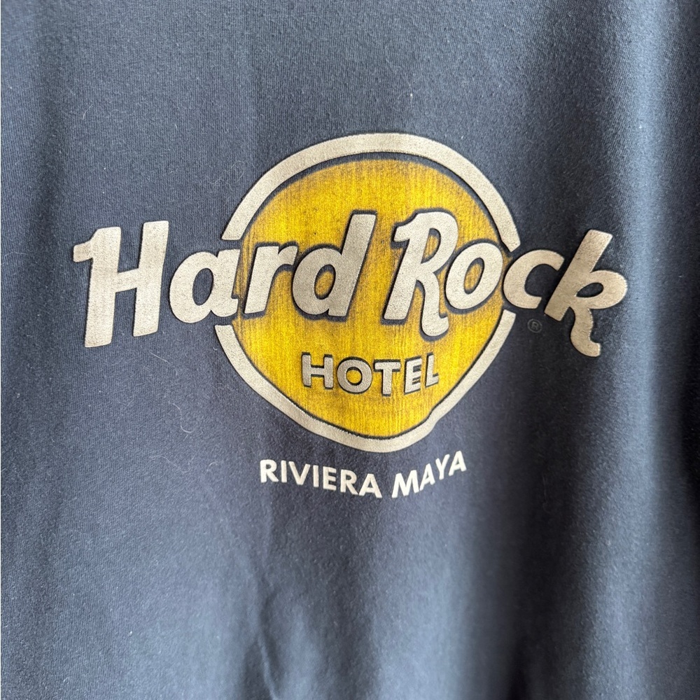 Hard Rock Hotel Riviera Maya T-Shirt Navy Blue Graphic Logo Tee Men’s Size L - Picture 5 of 8